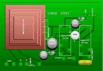 circuit imprimé de la sonde